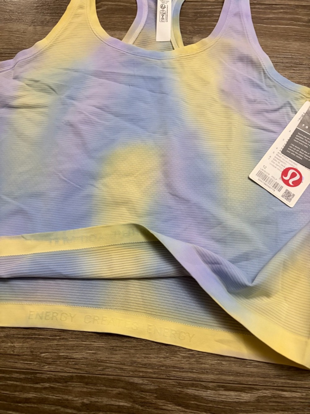 NWT Lululemon Swiftly Tech Racerback Tank 2.0 Waist Psychedelic Wash Lavender 12 - Picture 4 of 6